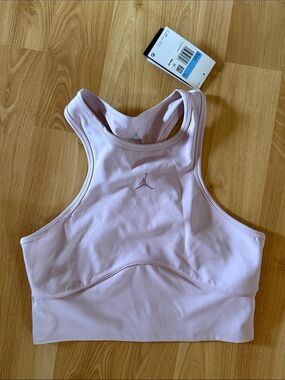 Jordan High-Neck Sports Bra in Light Pink